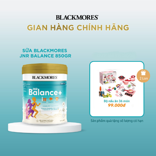 [Tặng 1 bộ đồ chơi nhà bếp] Combo 2 Hộp Sữa Blackmores JNR Balance lon 850G