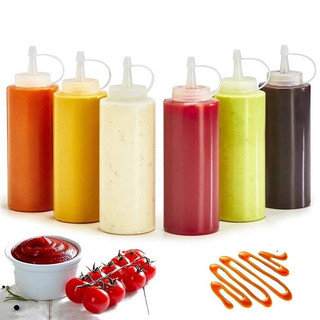 Combo 5 bình nhựa đựng tương, sirup, nước sốt 500ml, 750ml, 1000ml