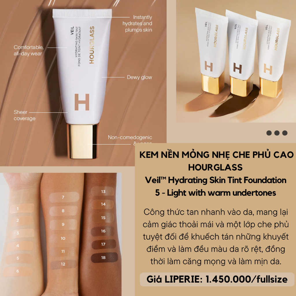 [Hourglass] Kem nền Hourglass Veil Hydrating Skin Tint Foundation