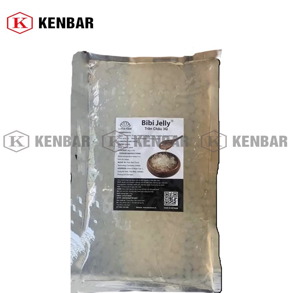 Thạch Trân Châu 3Q BIBI Đen/Trắng 2KG (Thùng 6 gói)
