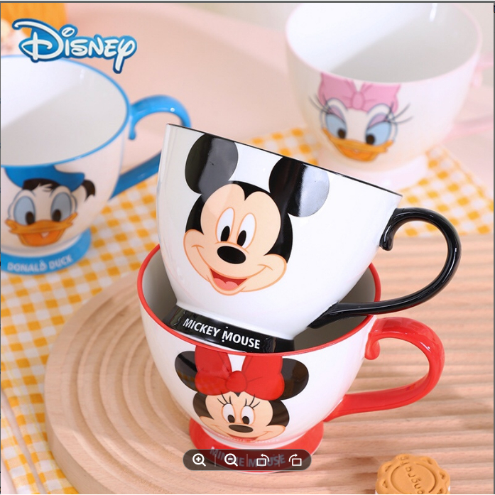 Disney tách gốm sứ hoạ tiết Mickey mouse, Donal Duck, 450ml rất dễ thương