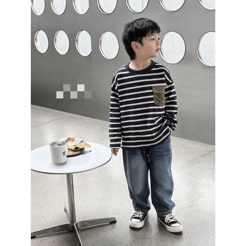 Quần jean dài trơn dáng baggy cho bé trai ,bé gái vải jean mềm đẹp