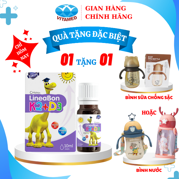 Lineabon K2 + D3 Tặng Dha Orivita Hoặc Bình Nước