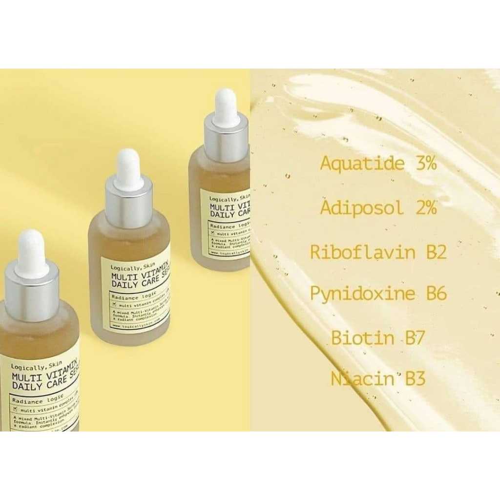 Serum dưỡng trắng, cấp ẩm, làm sáng da Multi Vitamin Daily Care Serum Logically,Skin 50ml