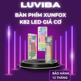 Bàn Phím Máy Tính Giả Cơ Gaming Có Dây K82 XUNFOX LED 7 Màu Tích Hợp Núm Chỉnh Âm Thanh,Bàn Phím Văn Phòng Gõ Êm