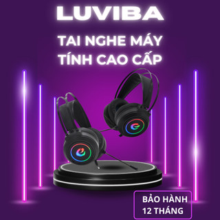 Tai nghe chụp tai máy tính laptop có mic có dây gaming led LUVIBA G09