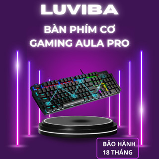 Bàn phím cơ AULA Blue Switch LED Gaming RGB máy tính bàn laptop có dây giá rẻ LUVIBA S2022