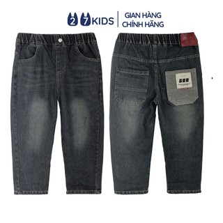 Quần jean dài bé trai 27Kids KACADY quần bò mềm lưng chun nam cho trẻ từ 4-12 tuổi BLJE4