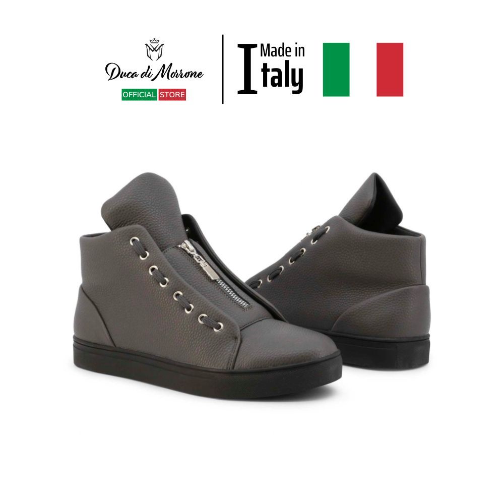 Giày Da Cao Cổ Nam Duca Di Morrone Cao Cấp Mũi tròn Đế Cao Có Khoá Nhập Khẩu Chính Hãng và Sản Xuất Tại Italy_DUSTIN