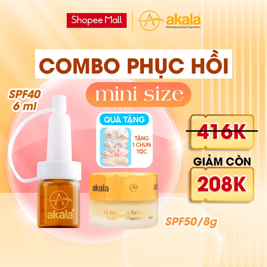COMBO PHỤC HỒI MINI Kem Nám - Tàn Nhang - Đồi Mồi + Serum Dưỡng Trắng - Căng Da - Nâng Cơ Mặt ( Tế Bào Mầm Tái Sinh & Co