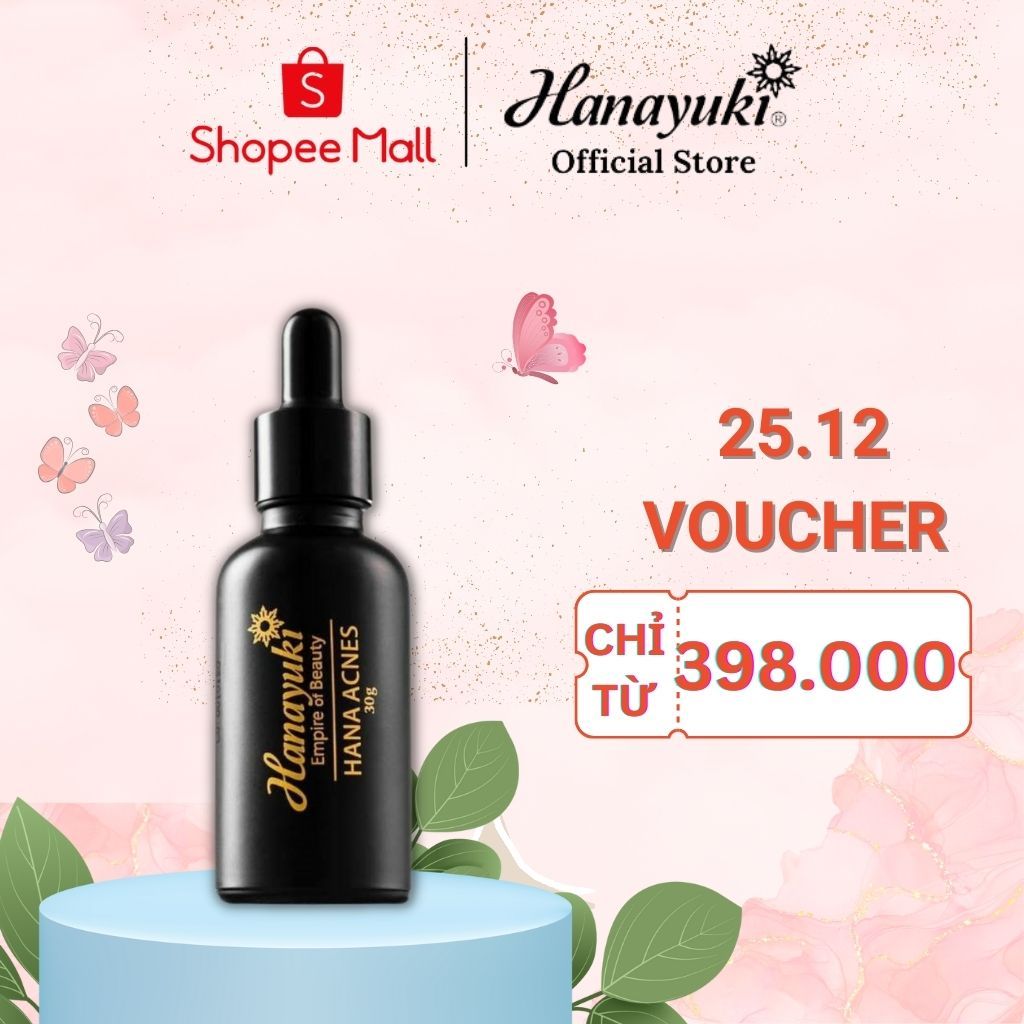 Serum Dưỡng Giảm Mụn Hana Acnes, Serum Dưỡng Ẩm Dưỡng Trắng Mờ Thâm Ngăn Mụn Tái Phát Hanayuki Chính Hãng