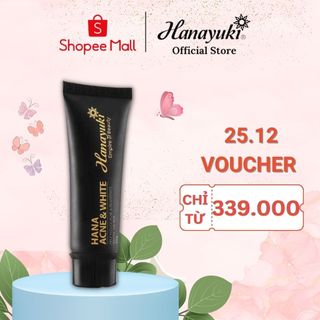 Kem Dưỡng Giảm Mụn Hana Acne White, Ngăn Ngừa Vết Thâm Và Ngăn Mụn Tái Phát, Kem Dưỡng Da Giảm Mụn Hanayuki Chính Hãng