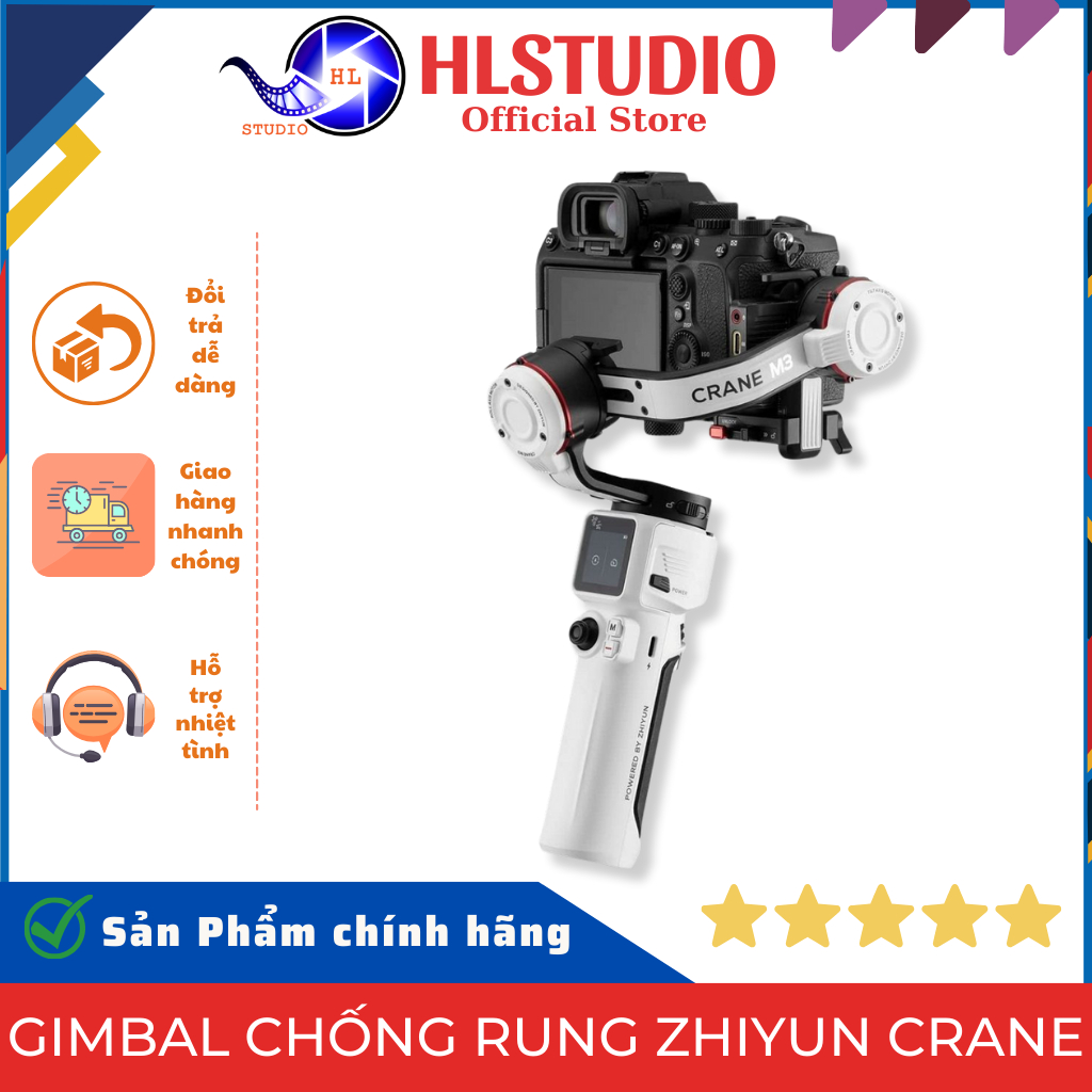Gimbal Chống Rung Zhiyun Crane M2S, M2S Combo, M3, M3 Combo - Sản Phẩm Chuyên Nghiệp Từ HL Studio