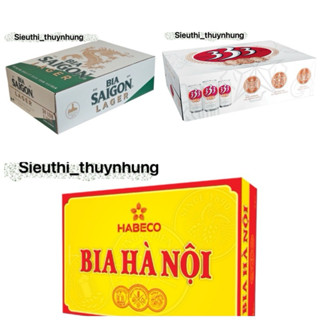  Thùng 24 lon Bia Hà Nội   Bia 333   Bia Sài Gòn - HABECO  330ml lon  