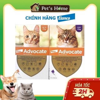 Tuýp Advocate nhỏ gáy cho mèo ngăn ngừa nội ngoại ký sinh