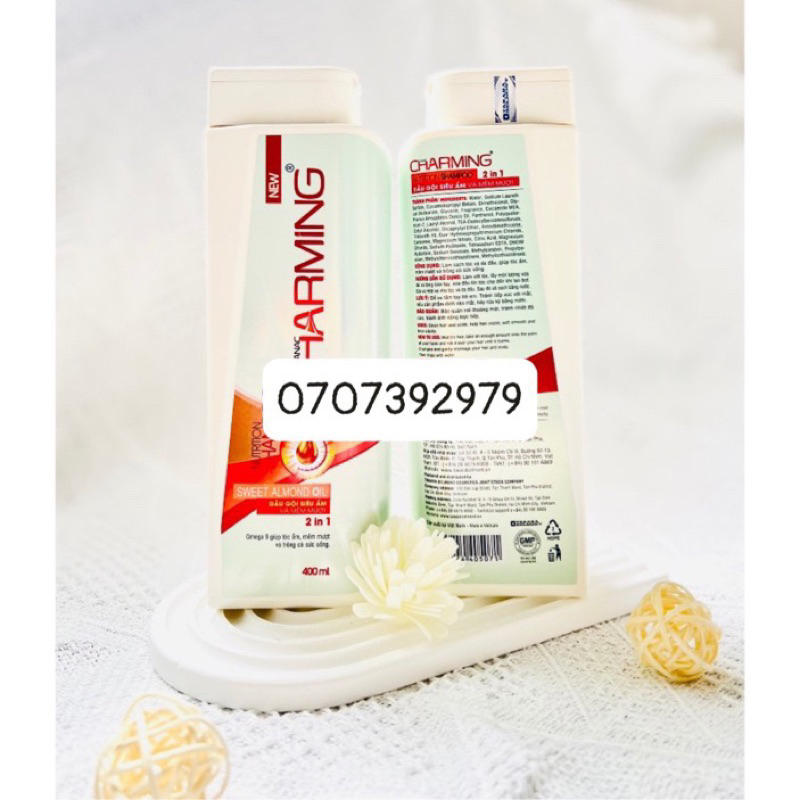 Dầu gội xả 2in1 Siêu Mượt Ngăn Rụng CHARMING 400ml.😍😍