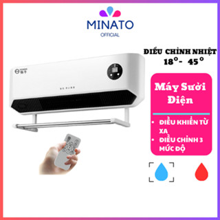 Máy Sưởi Điện Gốm Treo Tường YangZi Có Đèn Led Và Điều Khiển Làm Nóng Nhanh Thiết Kế An Toàn Thiết Kiệm Điện