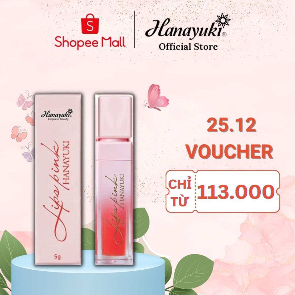Son Dưỡng Hồng Môi Lips Pink Hanayuki Mờ Thâm Căng Mọng Hanayuki Chính Hãng