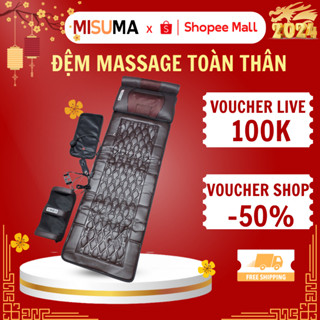 Nệm Massage Toàn Thân Kèm Đệm Massage Chân MISUMA N23 3D 12 Điểm, Thảm Ghế Mát Xa Rung, Làm Ấm, Dụng Cụ Phục Hồi Sức