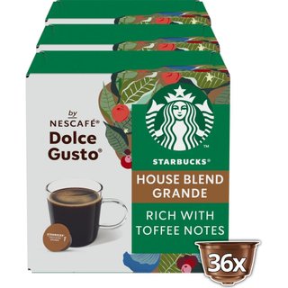 Starbucks® Grande (House Blend) by NESCAFÉ® Dolce Gusto® - PACK 36 Capsules, DATE 02/2025