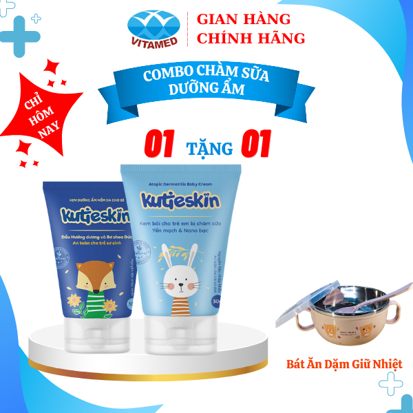 Combo Kutieskin Chàm Sữa Và Kutieskin Dưỡng Ẩm