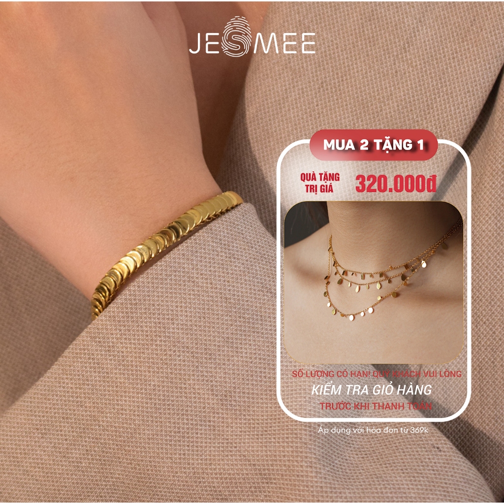 Vòng tay nữ Hera Bracelet JESMEE thiết kế vân sang trọng - H5821