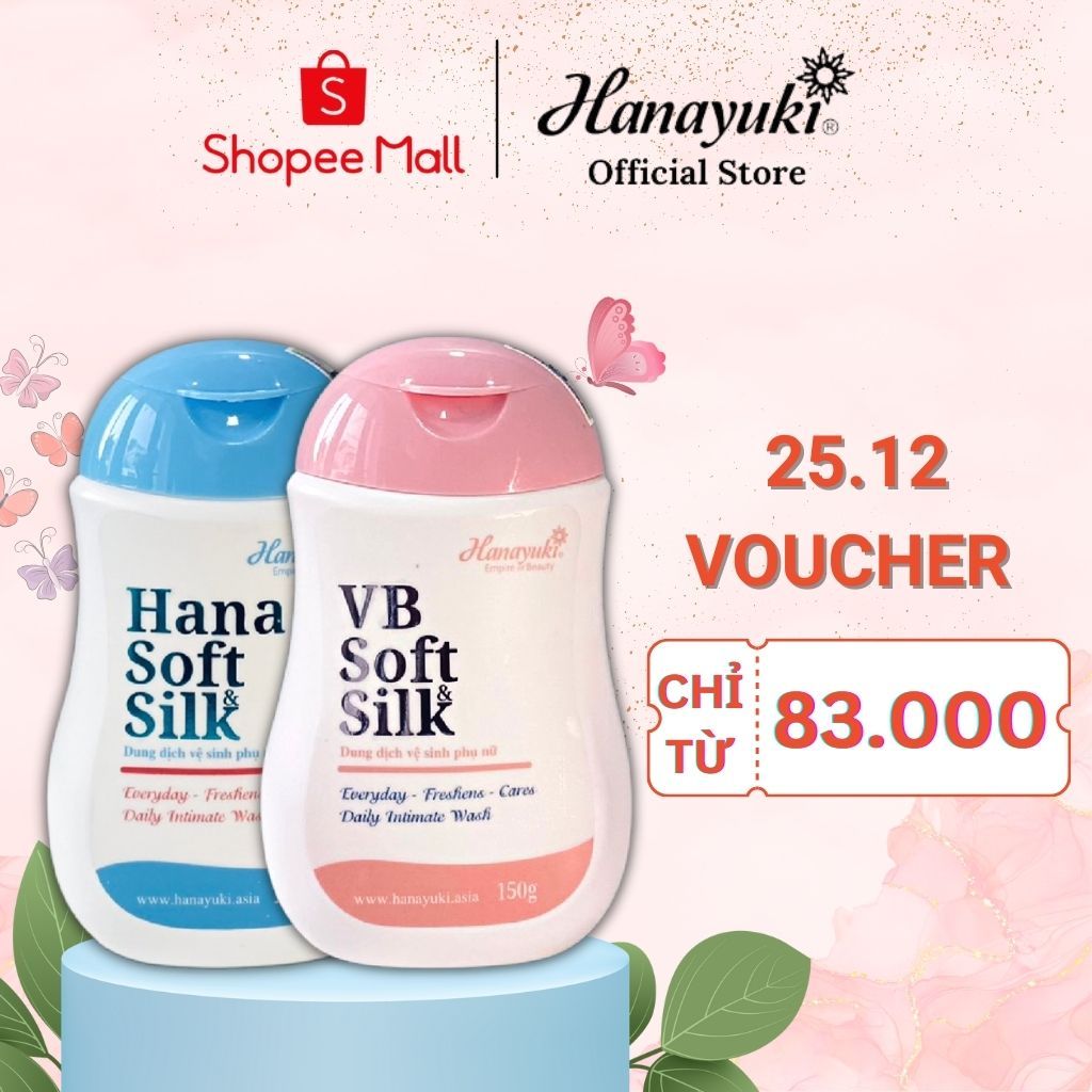 Dung Dịch Vệ Sinh Phụ Nữ Hana Soft Silk Chính Hãng - Hanayuki Chính Hãng Giúp Khử Mùi Vùng Kín 150g