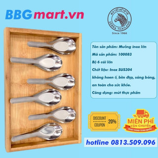 Bộ muỗng inox zebra size l - 100083