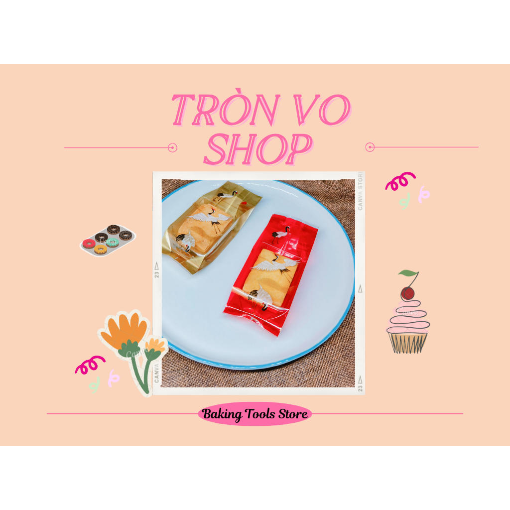 Túi Bánh Dứa HẠC ĐỎ - HẠC VÀNG [ 1 xấp / 98~100c ]