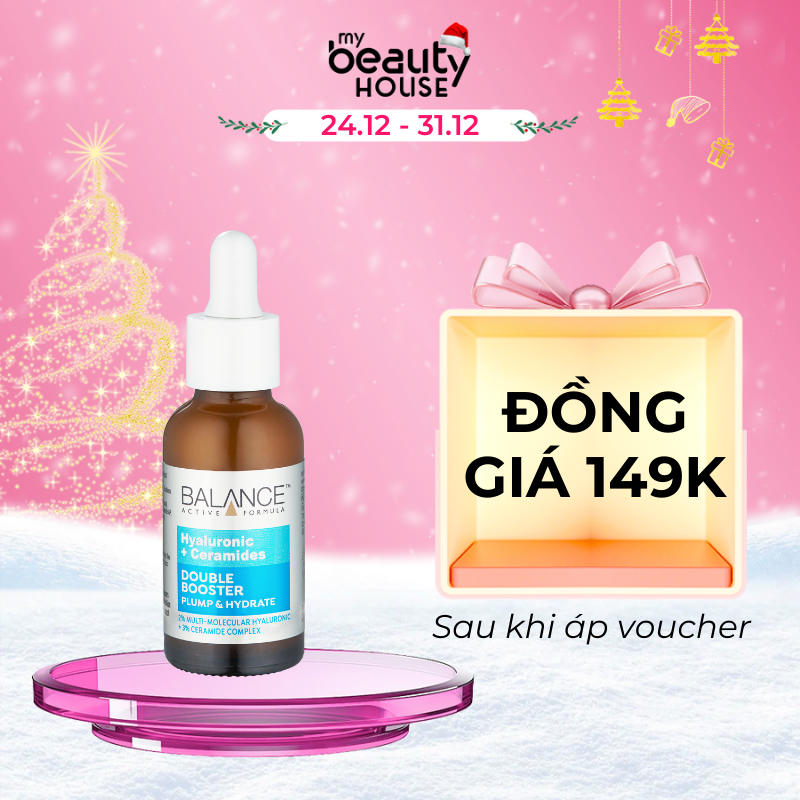 Serum cấp ẩm chuyên sâu Balance Active Hyaluronic & Ceramides Double Booster 30ML