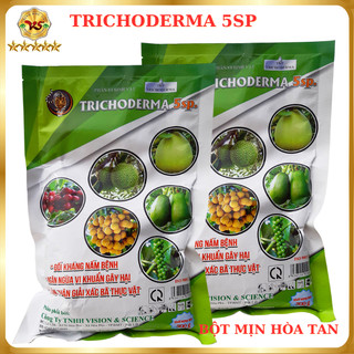 TRICHODERMA 5 Chủng Bột Hòa Tan, Ủ Phân, Cải Tạo Đất, Ngừa Nấm Bệnh - Gói 500gr
