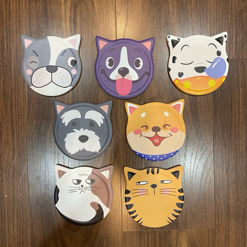 L 30++ MẪU | Đế Lót Ly – Lót Cốc bằng gốm sứ hình Thú Cưng dễ thương