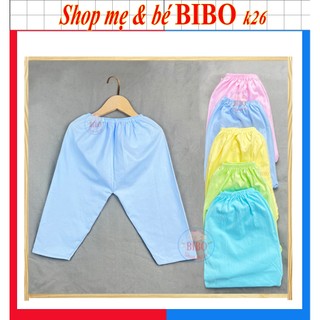 Combo 5 Quần Dài Cotton Cho Bé Mặc Nhà,Quần Dài Màu Cho Bé Sơ Sinh Chất 100% Cotton Dày Dặn, Mịn, Đẹp