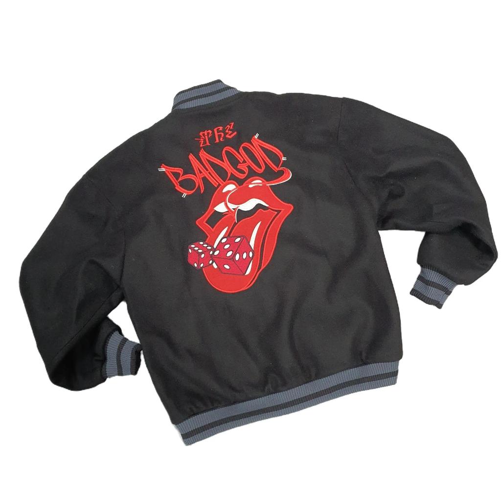 Áo khoác bomber varsity jacket The Bad God Bad Lips