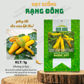 Hạt giống Bí Ngòi Vàng Rado 337 (1g~10 hạt) nảy mầm tốt, trồng quanh năm, sinh trưởng khỏe - Hạt giống Rạng Đông