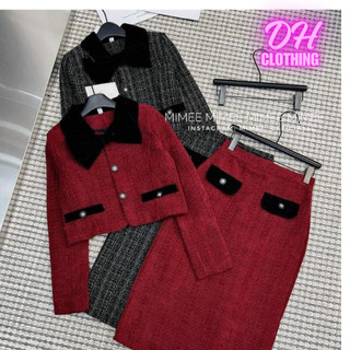 Set chân váy dài pha nhung siêu đẹp chất vải dày dặn siêu hot