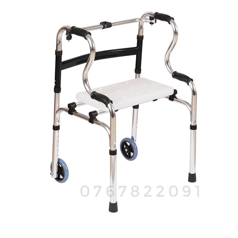 KHUNG TẬP ĐI CÓ GHẾ NGỒI - GHẾ TẮM CÓ THỂ THÁO RỜI GẤP GỌN DÀNH CHO NGƯỜI GIÀ