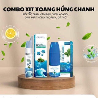 Combo Xịt Xoang Húng Chanh và Xịt Muối Biển BV - Sản phẩm của đông dược Bà Vân