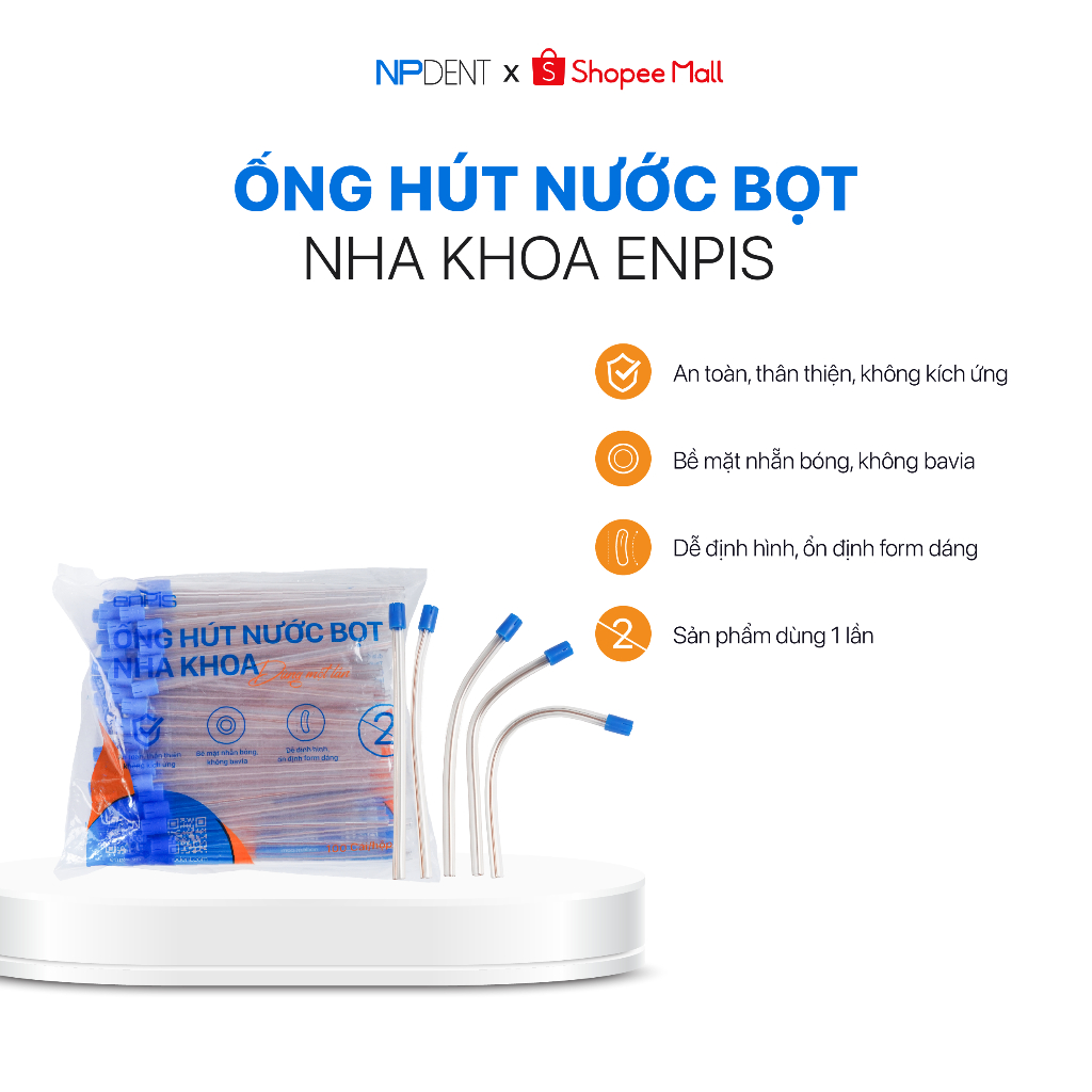 Ống hút nha khoa Enpis NPDENT, ống hút nước bọt dùng trong Nha khoa dễ