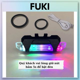  Đèn led gắn phía sau xe đạp MOSOWORLD có thể sạc lại nhiều màu sắc tùy chọn FUKI 