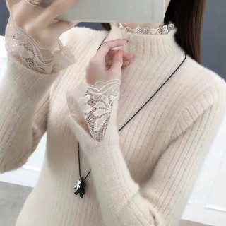 Áo Len Nữ Cổ Lọ Cao Kiểu Dáng Thời Trang Hàn Quốc Chất Len Lông Mịn Đẹp