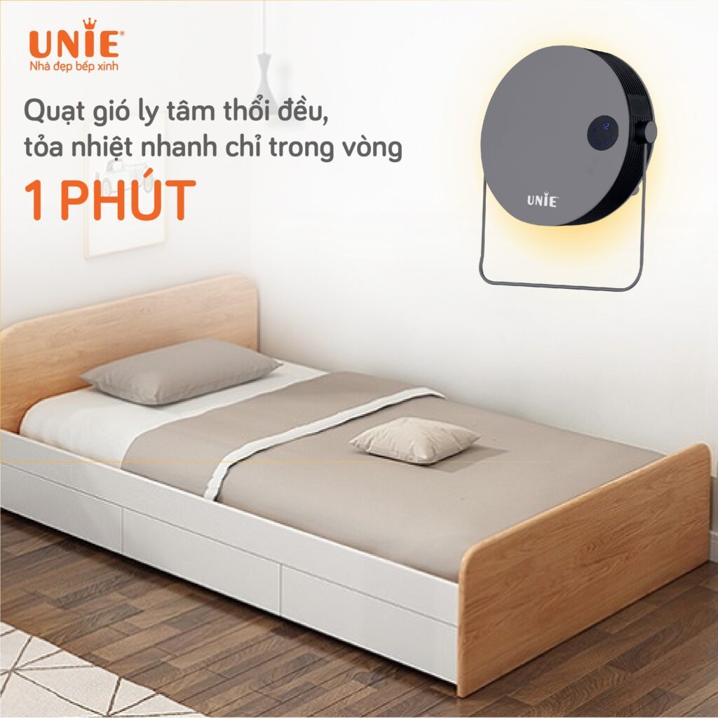 Máy Sưởi Gốm Unie UE-125, Công Suất 2000w - 3 Chế Độ Sưởi, BH Chính Hãng 1 Năm