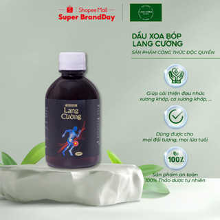 Dầu xoa bóp massage dược liệu THẦY THUỐC GIA ĐÌNH LANG CƯỜNG giúp cải thiện dau nhức xương khớp 250ml