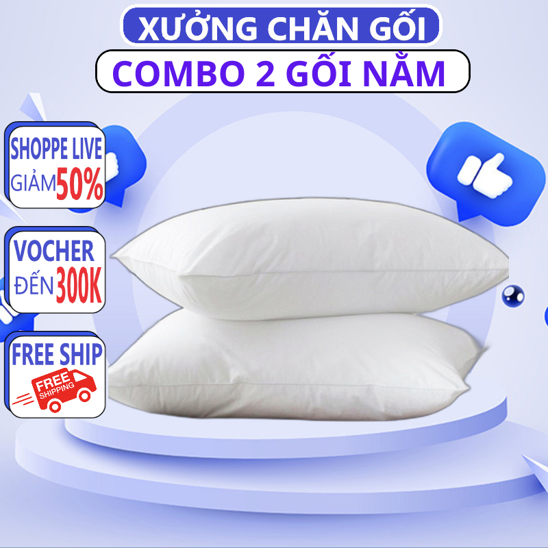 Ruột Gối Nằm Hơi Bông Gòn Êm Ái Kích Thước 40 x 60cm, Ruột Gối Nằm Siêu Êm Hàng Việt Nam