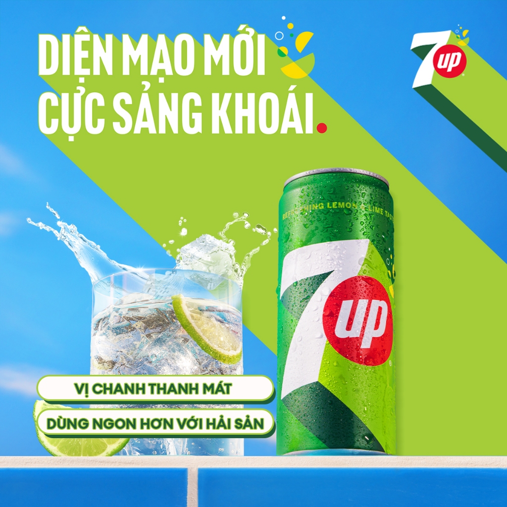 [Chỉ 25.12-Deal Sốc Kèm Nón]Thùng 24 Lon Nước Ngọt Có Gaz 7Up (235ml/lon)