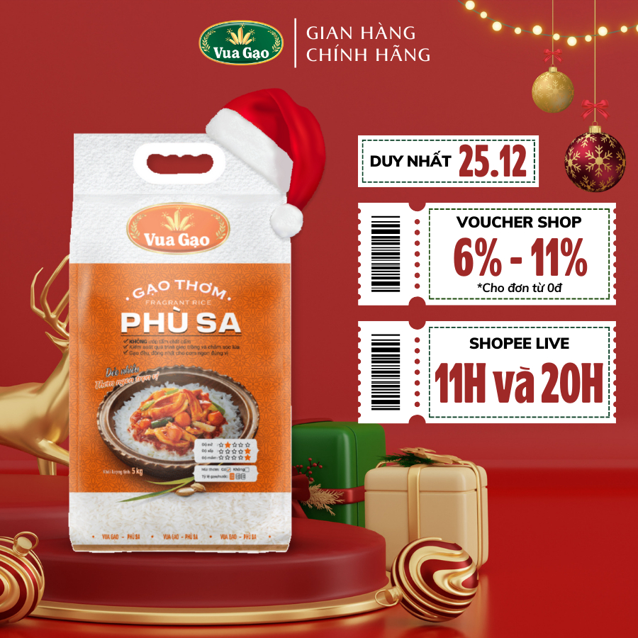 Gạo ST21 Phù Sa - Túi 5kg - Thương hiệu Vua Gạo