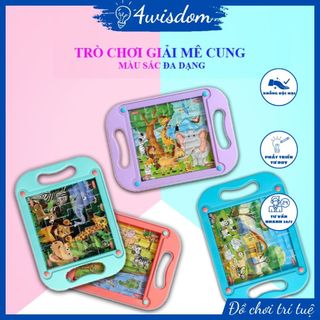 Đồ chơi mê cung lăn viên bi cỡ lớn cho bé 4wisdom, giải mê cung viên bi sắt tìm đường thông minh
