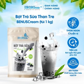 Bột Trà sữa Than Tre - Bột Trà Sữa Hòa Tan Than Tre Benuscream 1kg