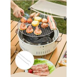 Bếp nướng than hoa Tròn không khói, lò nướng thịt cao cấp chất liệu thép chịu nhiệt có chân phụ nhỏ gọn, chắc chắn\