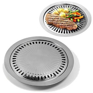 Vỉ nướng Inox - Nấu được bếp hồng ngoại - bếp than -bếp ga _Khay nướng thịt
